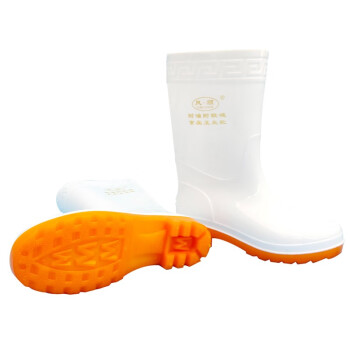 风一顺(FENGYISHUN) 耐油耐酸碱食品卫生靴 雨靴防水靴 白色 508中/高29cm 37码