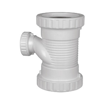 联塑 LESSO PVC-U排水配件90°消音异径三通 白色 dn110×50