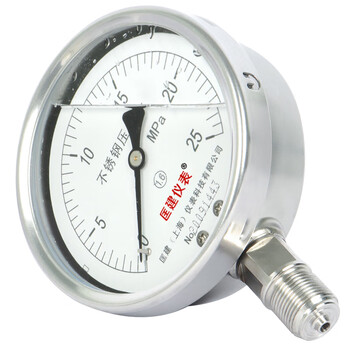 匡建仪表（CONJANT）YTN-100BF 304不锈钢耐震压力表 耐高温耐腐蚀 0-25mpa 表盘10厘米