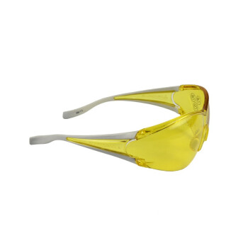 代尔塔101127时尚型防护眼镜 黄色镜片增亮防雾防刮擦防冲击骑行安全防风沙护目镜 黄色