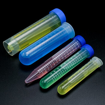 海斯迪克 HK-148 塑料离心管 带刻度EP管种子瓶 尖底/圆底离心管 10ML尖底螺盖（100个）