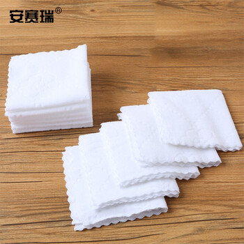 安赛瑞 小方巾 酒店餐巾小毛巾 10条装 超细纤维白色小方巾 760000