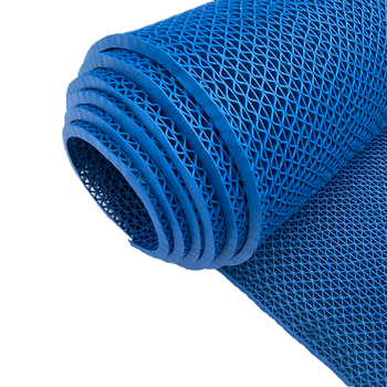 豫之韵 防滑垫浴室门垫防水卫生间塑料PVC脚垫镂空地垫 蓝色厚4.5mm 1.2米宽15米长/1卷