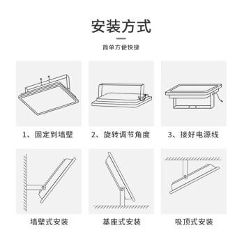 贝工 LED大功率模组投光灯/泛光灯 户外防水IP65 100W 白光 盾系列BG-SDD-100B
