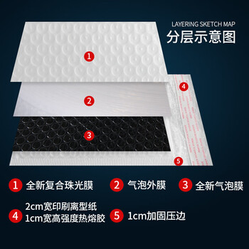 飞尔（FLYER）复合珠光膜气泡袋 白色服装包装袋 气泡信封泡沫袋【14×20+4cm 一箱446个】
