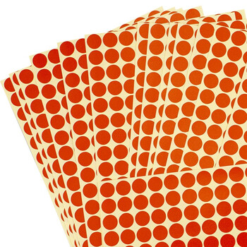 海斯迪克 gnjz-1322 彩色不干胶圆点标签贴纸 圆形铜版色标 10mm红色 2475贴