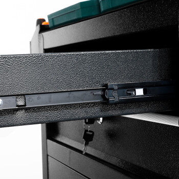 震迪工具车带锁式收纳柜车间零件柜可定制SD1634黑单抽双开门