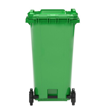 舒蔻(Supercloud) 240L户外大垃圾桶大号带盖户外环卫商用酒店厨房垃圾分类加厚大容量塑料室外物业  绿色