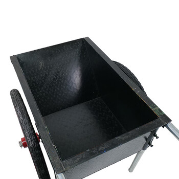 稳斯坦 WST241 手推车 翻斗车 灰尖斗车 劳动车 环保建筑工地用工程车 搬运车(中号黑色+实心轮)