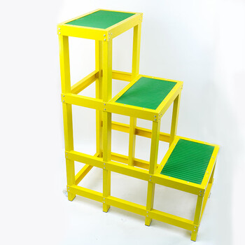 海斯迪克 HK-417 三层绝缘凳 电力绝缘凳50*90*100厘米 绝缘高低凳子 绝缘踏台电工梯凳 绝缘台