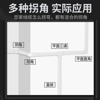 鸣固 PVC线槽 带胶明装方形阻燃白色走线槽电缆电线保护套管 12*7mm 1米/根 2根装背胶颜色红蓝随机发