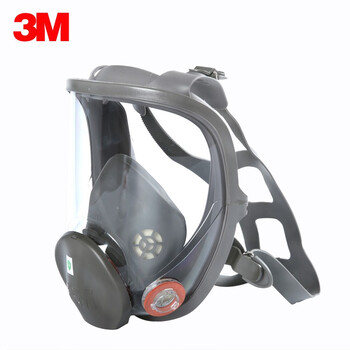 3M 6800 中号透明全面型防护面罩全面具 防护有机气体及蒸气防喷溅防尘防异味 可挂双滤盒