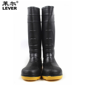莱尔 SL-2-91双钢三防PVC特种劳保靴防砸/防刺穿/耐酸碱/耐磨/防水/防滑定做1双45码