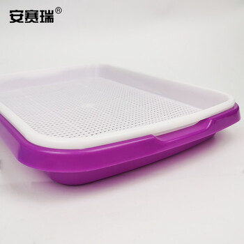 安赛瑞 芽苗菜盘 双层芽苗菜育苗盘小麦水培植盆育苗盆双层多功能芽菜盘 内盘32.3×23.5×3.6cm 紫色 530516