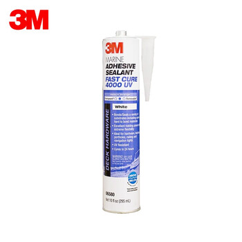 3M 4000UV 白色密封胶 玻璃陶瓷结构粘接轮船汽车游艇 防水耐腐蚀【295ml/支】