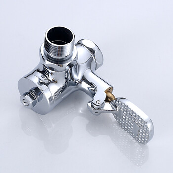 星期十 新脚踏大阀体-6分DN20 铜入墙式角式冲洗阀蹲便器冲洗阀 入墙式厕所冲洗阀定制