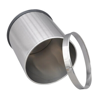 兰诗 LAUTEE CY07 圆形不锈钢垃圾桶 酒店客房桶宾馆果皮桶房间桶 单层22L