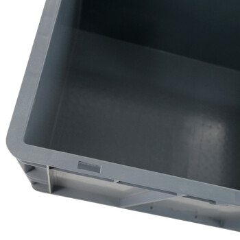 冰禹 BY-1193 EU箱加厚塑料物流箱 欧标汽配周转箱 收纳整理储物箱零件盒 600*400*330灰