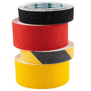 海斯迪克 PVC安全防滑胶带 黑色防滑贴 警示防滑条楼梯地贴地面瓷砖磨砂贴 2.5CM*5M HKJD-009