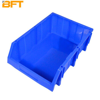 贝傅特 加厚斜口零件盒收纳盒 仓库货架分类箱组合式螺丝物料盒配件盒五金工具塑料盒 蓝色（一个盒子）R2号
