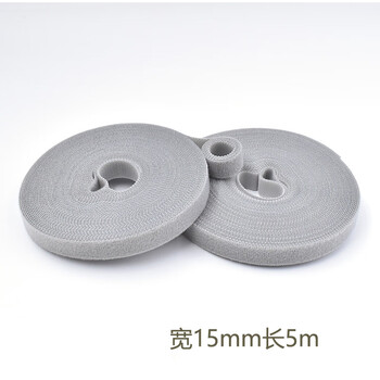 飞尔（FLYER）双面背靠背魔术贴 数据线理线带 自粘捆绑带【灰色宽15mm 长5m】5卷起批