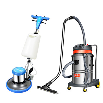 超宝 地毯清洗机多功能刷地机工厂车间洗地机手推式商用酒店地面清洗机抛光机【标配+60L吸尘器】
