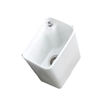 星期十阳台陶瓷洗拖把槽池卫生间落地式134台升级版一键下水+入墙龙头防堵下水器36cm*24.5cm*40cm定制