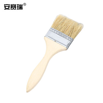 安赛瑞 木质猪毛油漆刷 猪鬃毛刷 排笔刷 清洁扫灰刷 油刷  2.5寸 毛长38mm（20把装）22312