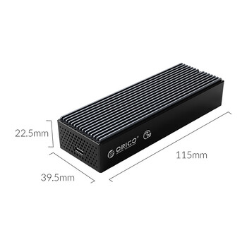奥睿科(ORICO)M.2/NVMe移动硬盘盒 USB3.2转TypeC接口雷速M2固态硬盘盒适用笔记本 M2PVC3-G20