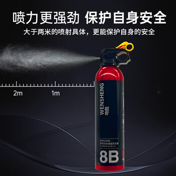 吻胜 水基灭火器 车载手提式灭火器 便携式消防器材家庭商用灭火器 酒店厂房消防灭火器消防年检灭火器 500ml