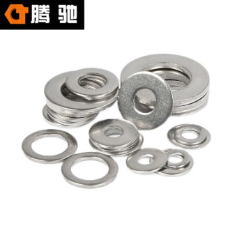 腾驰（CT)-114 加厚垫圈金属螺丝平垫片 304不锈钢平垫 加厚圆形介子  M5*9*1.0(100粒)