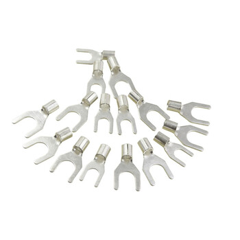 天旭叉形冷压接线端子裸端子铜线耳铜鼻子线插紫铜焊口UT1.5-3 1000只/包 1包