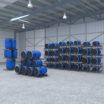 京度Jd-FLT-B05法兰桶新料化工抱箍桶塑料铁箍密封桶加厚废液泔水桶发酵桶60L化工级