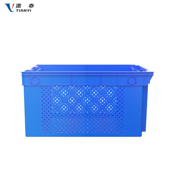 添亦 蓝色周转筐 加厚塑料胶框 蔬菜筐 周转箩筐 塑料筐收纳篮 620*420*315