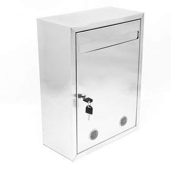 海斯迪克 加厚不锈钢意见箱 防水投诉建议箱信箱 挂墙扫黑除恶举报箱创意 特大号2带孔