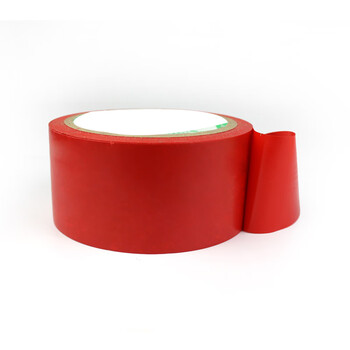 谋福（CNMF）84828 警示胶带 地板胶带斑马线胶带 安全警示胶带 地面标识警戒线 （ 加宽6cm款 红色）