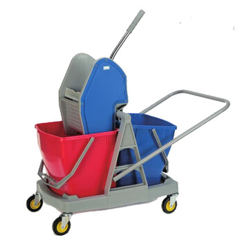 超宝（CHAOBAO）B-045 下压式双桶榨水车 50L酒店拖把清洁车拖把桶挤水拖地桶洗拖把柞水车