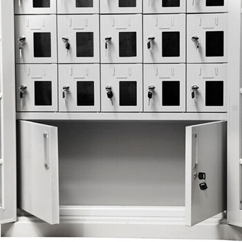 京度 钢制手机柜管理工厂学校手机存放箱收纳保管柜可定制 二十四门充电柜