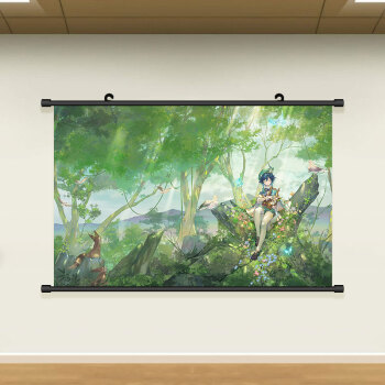 原神温迪挂画动漫周边巴巴托斯海报风神壁纸宿舍二次元背景墙温迪15