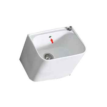 星期十阳台池陶瓷洗拖把池拖布池落地式洗拖布池153+一键排污+喷枪龙头带溢水口54cm*38cm*40cm定制