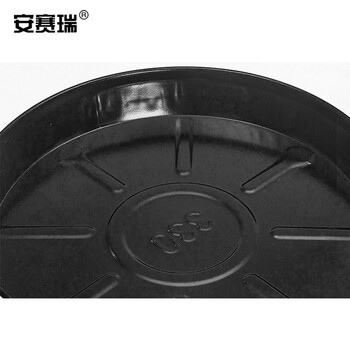 安赛瑞 金属移动花盆托盘 铁轮金属移动托盘万向轮花盆架底座滚轮 黑色 适用约Φ25-27cm  530483