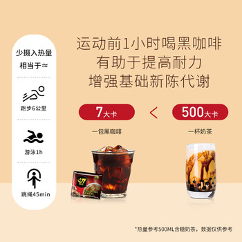 中原G7美式黑咖啡速溶无蔗糖0脂肪 越南进口健身咖啡粉30g（2g*15包）