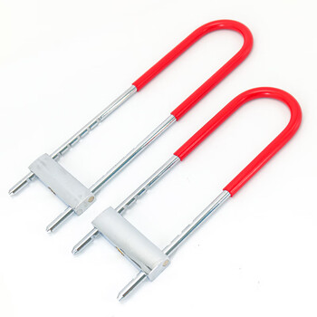 海斯迪克 HKCL-33 U型门锁 玻璃门双开门锁摩托车锁 商场门锁 901型号420mm