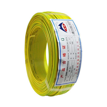 天环 ZR-BV-450/750V-1*2.5 阻燃铜芯单股硬电线 100米 黄绿双色