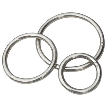 海斯迪克 HK-5120 304不锈钢实心圆环 装饰环 吊环 O型环 不锈钢圈焊接钢环 M4×40（10个）