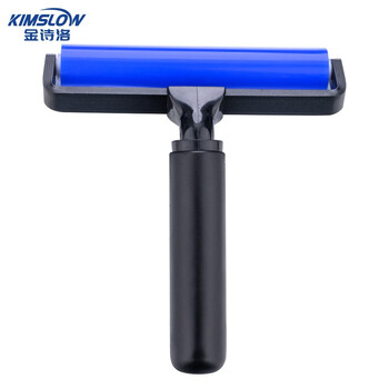 金诗洛 KSL064 防尘粘尘滚筒滚轮 除尘清洁滚轮 硅胶粘尘滚轮 4寸黑塑手柄10cm