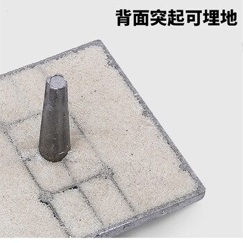 鼎红 铸铝道钉反光道钉凸起路标道路安全夜间反光标识轮廓标双黄铸铝填沙道钉（10个）