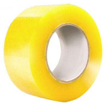 联嘉 封箱宽胶带 透明快递打包胶带 封口胶布 黄色 宽80mm×长100y×厚50um