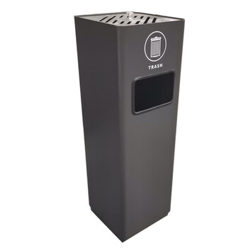 和畅（HC）GPX-111N 座地烟灰柱 黑色烤漆 立式烟灰桶 烟蒂柱 商场烟头垃圾桶 