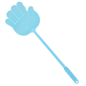 益美得 LSL8591 PP塑料苍蝇拍网面加长手动手柄灭蚊拍 44.5*12cm-粉色款